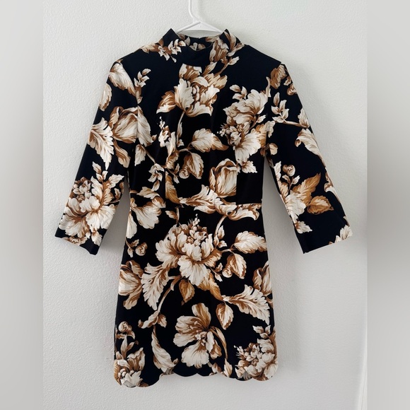 Maeve Dresses & Skirts - Maeve Mock-Neck Shift Mini Dress Floral Cut Out Cocktail Date Party Size 4